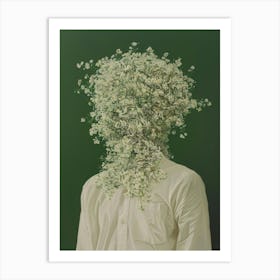 Flowers On The Head 7 Art Print