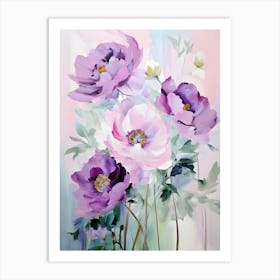 Purple Peonies Art Print