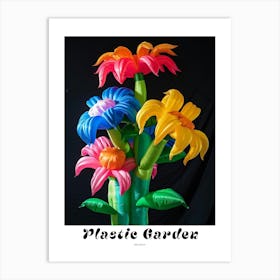 Bright Inflatable Flowers Poster Bee Balm 2 Art Print