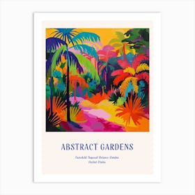 Colourful Gardens Fairchild Tropical Botanic Garden Usa 4 Blue Poster Art Print