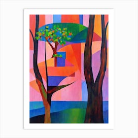 Cinnamon Tree Tree Cubist 1 Art Print