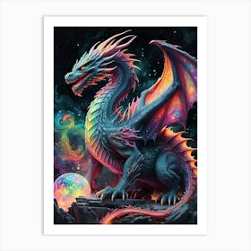 Colorful Dragon Art Print