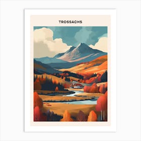 Trossachs Midcentury Travel Poster Art Print