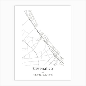 Cesenatico,Italy Minimalist Map Poster