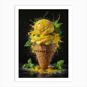 Ice Cream Cone With Sprinkles 1 Art Print