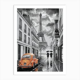 Paris In The Rain 2 Art Print