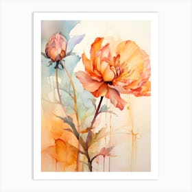 Watercolor Flowers 47 Art Print