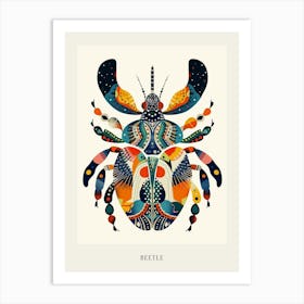 Colourful Insect Illustration Beetle 13 Poster Art Print