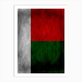 Madagascar Flag Texture Art Print