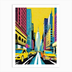 New York City Taxis 1 Art Print