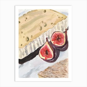 Cheeseboard And Figs Art Print