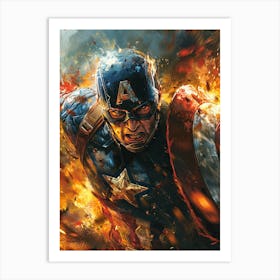 Captain America 45 Art Print