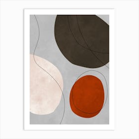 Expressive abstract shapes 4 Art Print