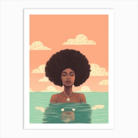 Sea Swimmers Illustration 3 Art Print