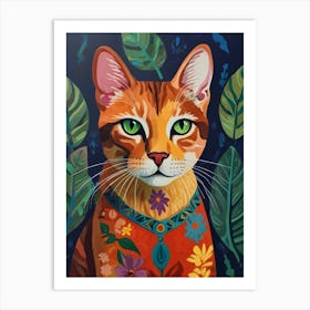 Cat In A Dress Art Print