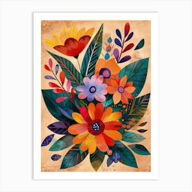 Flowers Boho 2 Art Print