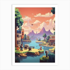 Pixel Art Art Print