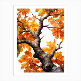 Autumn Leaves On A Tree 1 Art Print