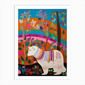Maximalist Animal Painting Mongoose 1 Art Print
