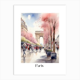 Champs-Elysées Avenue. Paris. The atmosphere and manifestations of spring. 37 1 Art Print