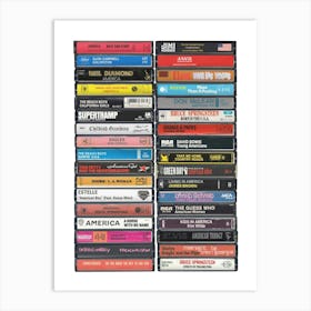 American Music Anthems Cassette Print Art Print