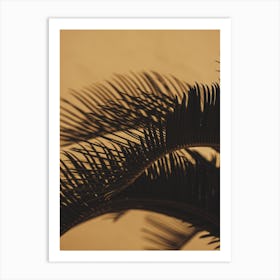 Gold Palm Leaves Art Print