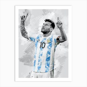 Lionel Messi Argentina 4 Art Print