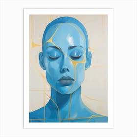 'Blue Woman' 5 Art Print