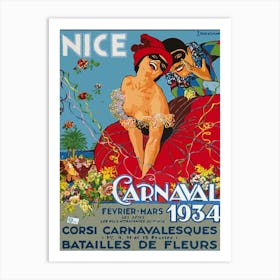 Carnival In Nice, 1934, France Art Print
