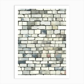 Distressed Brick Tile 8 Art Print