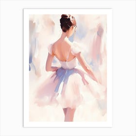 Pastel Ballet Dancer Art Print