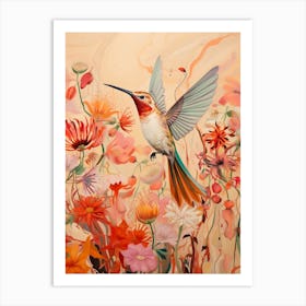 Hummingbird 2 Detailed Bird Painting Art Print