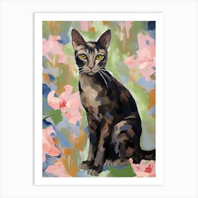 A Oriental Shorthair Cat Painting, Impressionist Painting 3 Art Print