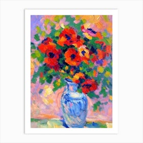 Anemone  Matisse Style Flower Art Print