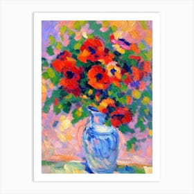 Anemone  Matisse Style Flower Poster