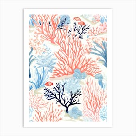 Great Barrier Reef In Australia, Inspired Travel Pattern 1 Art Print