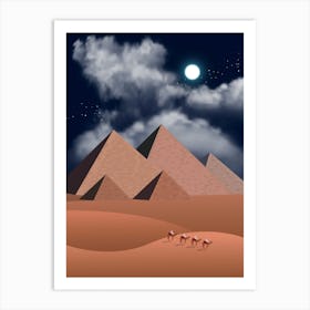 Pyramids Of Giza Egypt Art Print