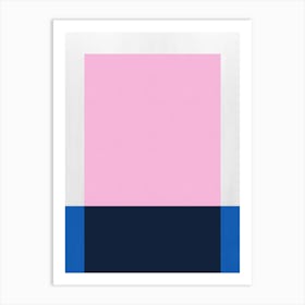 Pink and blue geometry 5 Art Print