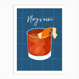 Negroni Cocktail Art Print