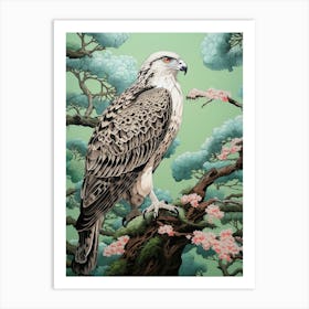 Ohara Koson Inspired Bird Painting Osprey 4 Art Print