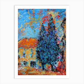 House And Trees Art Print