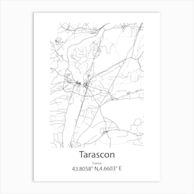 Tarascon,France Minimalist Map Art Print