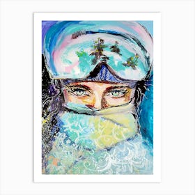 Snow Queen of Winter Sports Art Print