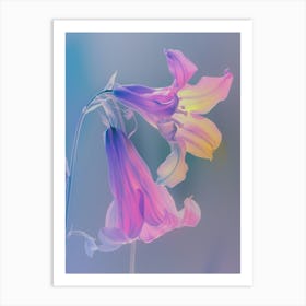 Iridescent Flower Bluebell 2 Art Print