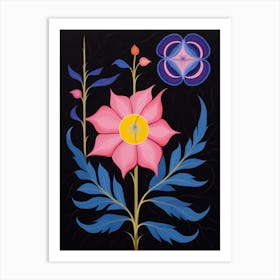Larkspur 4 Hilma Af Klint Inspired Flower Illustration Art Print