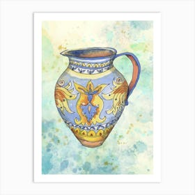 Watercolor Chinoiserie 1 Art Print