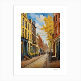 Amsterdam. Holland. beauty City . Colorful buildings. Simplicity of life. Stone paved roads.23 Art Print