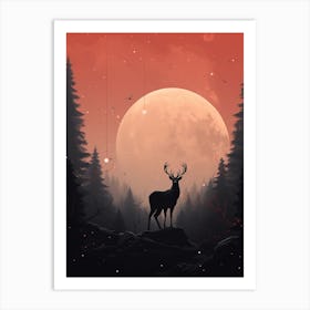 Deer In The Forest Art Print