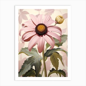 Floral Illustration Black Eyed Susan 2 Art Print