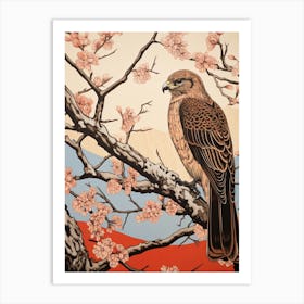 Art Nouveau Birds Poster Red Tailed Hawk 2 Art Print